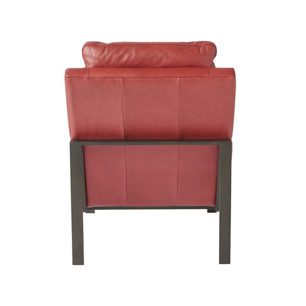 Scarlet Red and Black Accent Chair, image 3