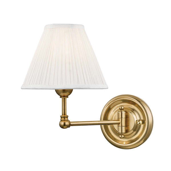 Classic No.1 Gold and Off White One-Light Five-Inch Wall Sconce, image 1