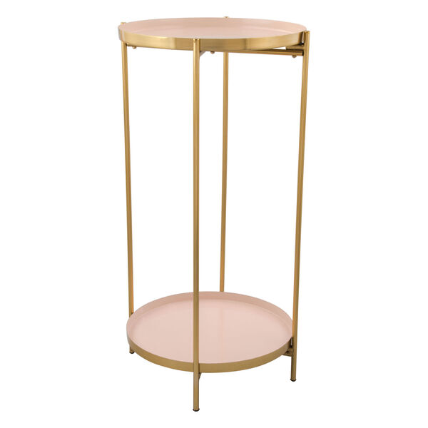 Jenna Pink and Gold Side Table, image 3