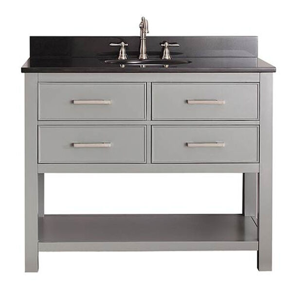 Brooks Chilled Gray 42-Inch Vanity Combo with Black Granite Top, image 1