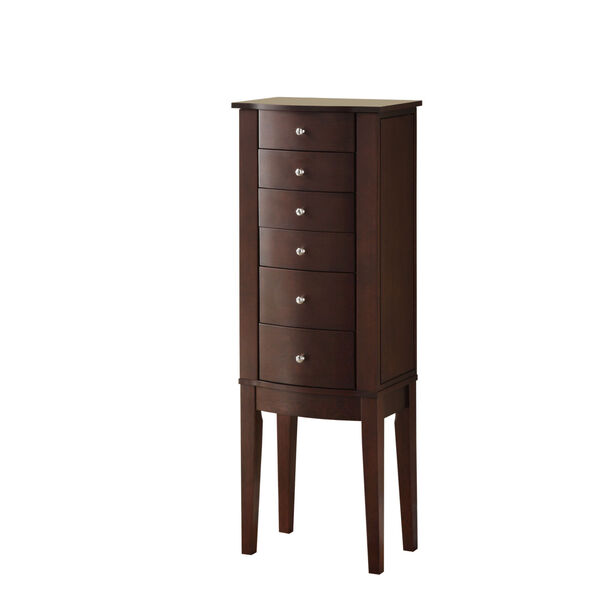 Merlot and Black Jewelry Armoire, image 1