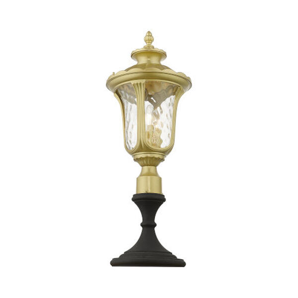 Oxford Soft Gold Three-Light Outdoor Post Top Lantern, image 4