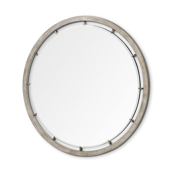 Sonance Brown Round Wall Mirror, image 1