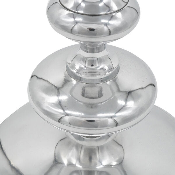 Cheshire Aluminum Silver Round Side Table, image 4