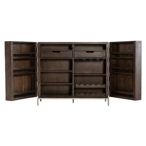 Logan Square Parkside Sable Brown and Gray Mist Bar Cabinet, image 3
