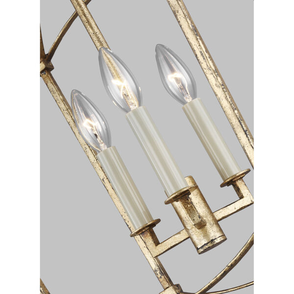 Thayer Antique Gild Three-Light Chandelier, image 3