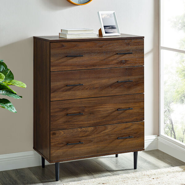 Savanna Dark Walnut Four-Drawer Dresser, image 1