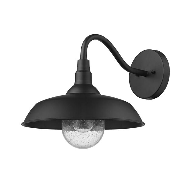 Burry Matte Black 14-Inch One-Light Outdoor Wall Sconce, image 1