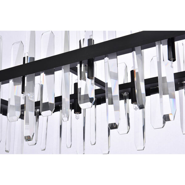 Serena Black and Clear 42-Inch Rectangle Chandelier, image 6
