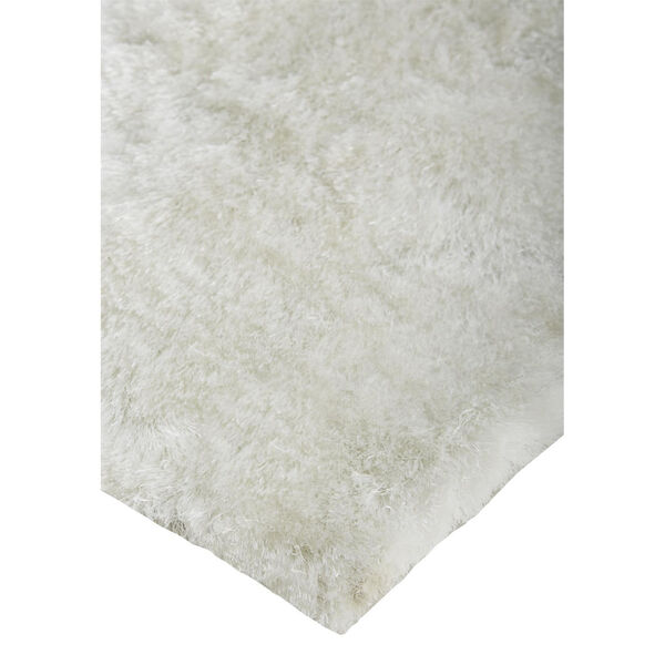 Indochine Plush Shag Metallic Sheen White Area Rug, image 3
