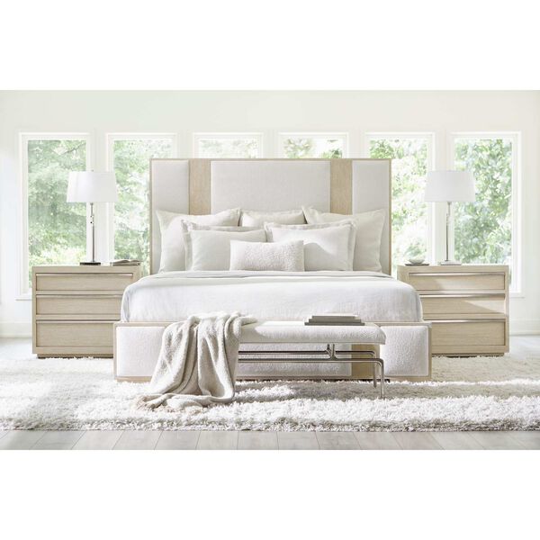 Solaria White and Brown Panel Bed, image 6