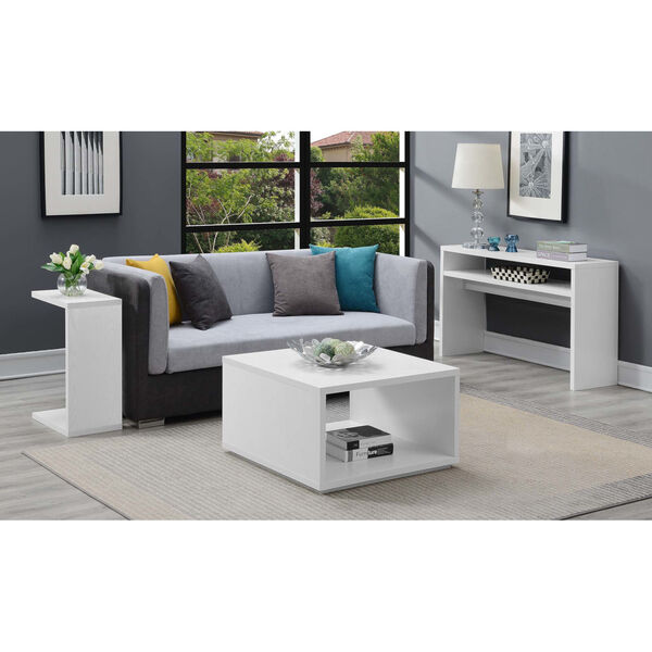 Northfield White 32-Inch Square Coffee Table, image 4