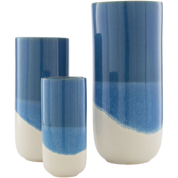 Geo Navy and White Vases, Set of 3, image 1