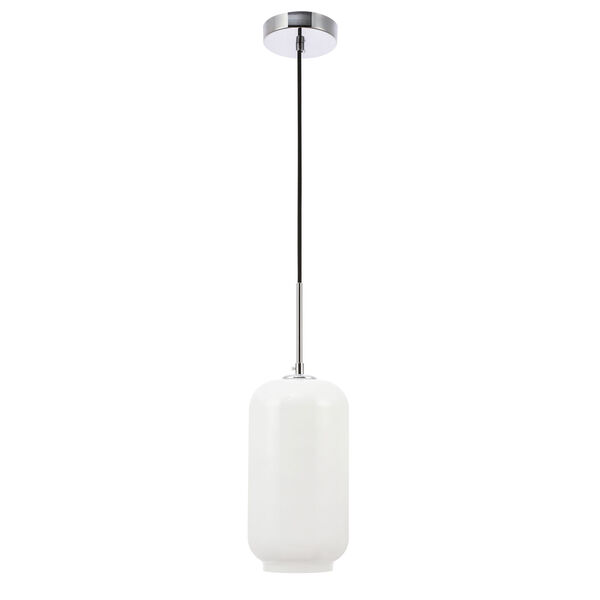 Collier Chrome Six-Inch One-Light Mini Pendant with Frosted White Glass, image 3