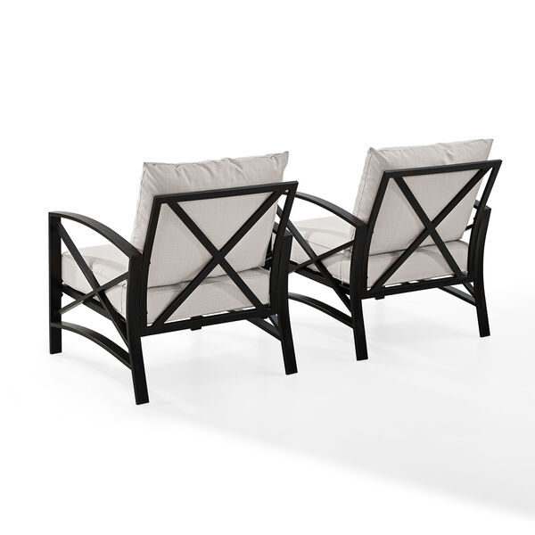 Kaplan 2 Piece Outdoor Seating Set With Oatmeal Cushion -  Two Outdoor Chairs, image 3