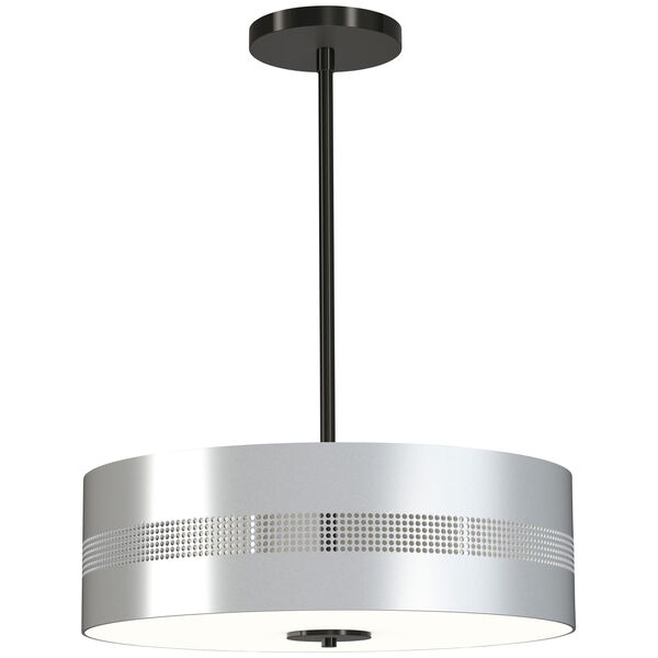 Grid 3 Coal and Brushed Nickel Four-Light Pendant, image 1