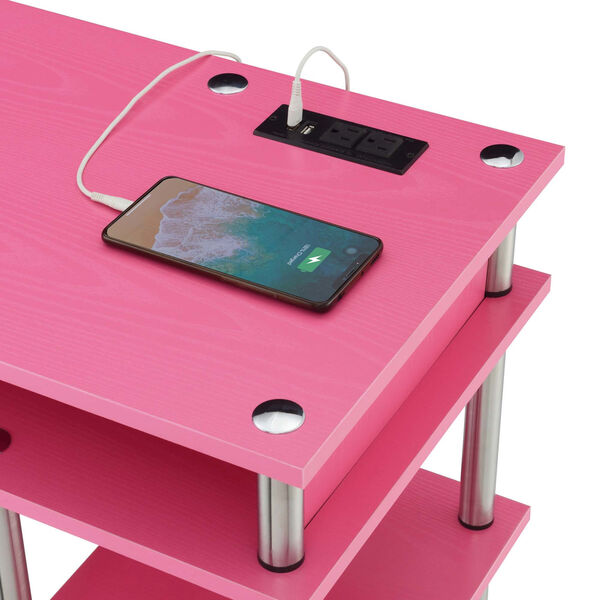 Designs2Go Pink Office Desk, image 4