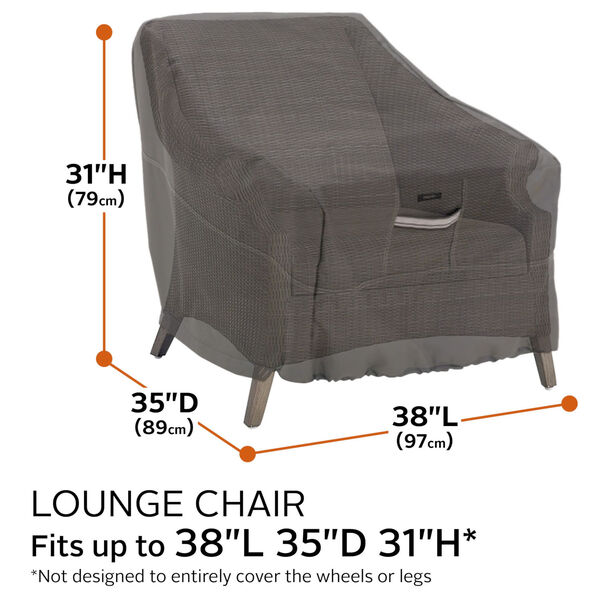 Maple Dark Taupe Patio Lounge Chair Cover, Set of 2, image 4