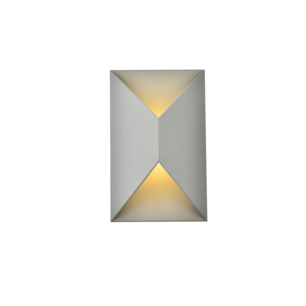 Raine Silver 240 Lumens 16-Light LED Outdoor Wall Sconce, image 1