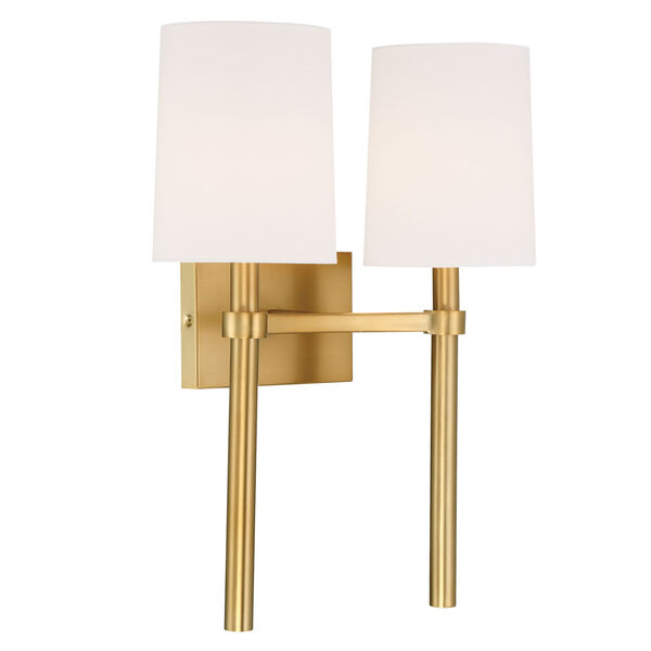 Bromley Vibrant Gold Two-Light Wall Sconce, image 2