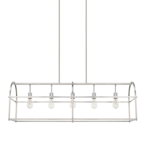 HomePlace Brushed Nickel 46-Inch Five-Light Pendant, image 1