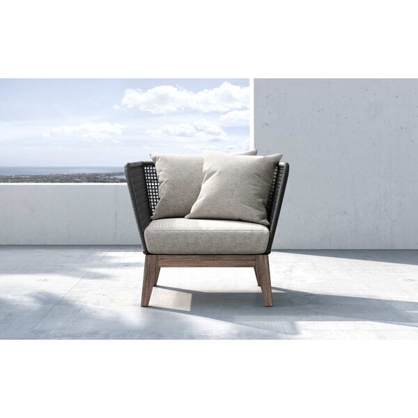 Maui Feather Gray Fabric Lounge Chair, image 3