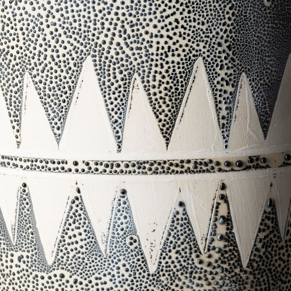 Delaney Cream and Gray Ceramic Vase, image 5