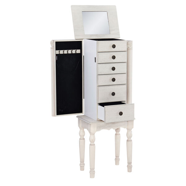 Egypt Off White Jewelry Armoire, image 7