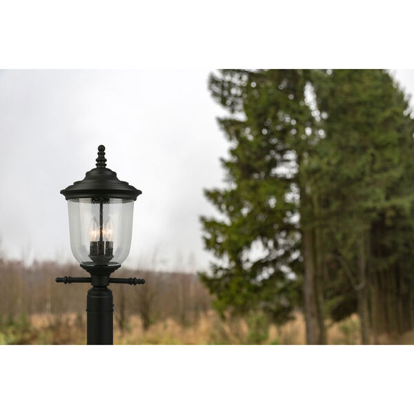 Pinedale Matte Black Three-Light Outdoor Post Mount Light, image 2