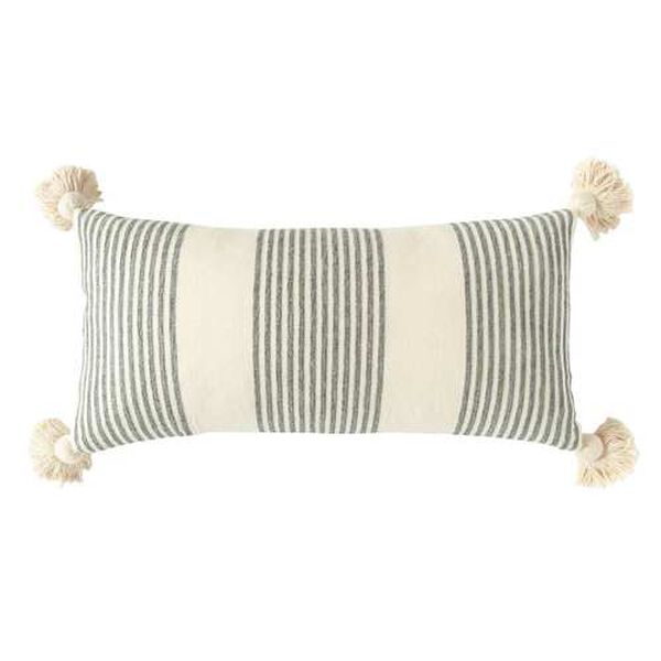 Multicolor Vertical Stripes 28 x 14-Inch Pillow, image 1