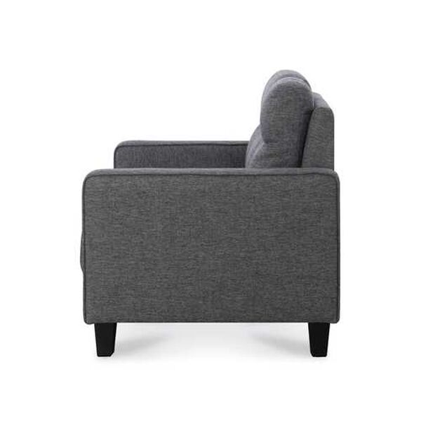 Asher Gray Channelled Loveseat, image 4