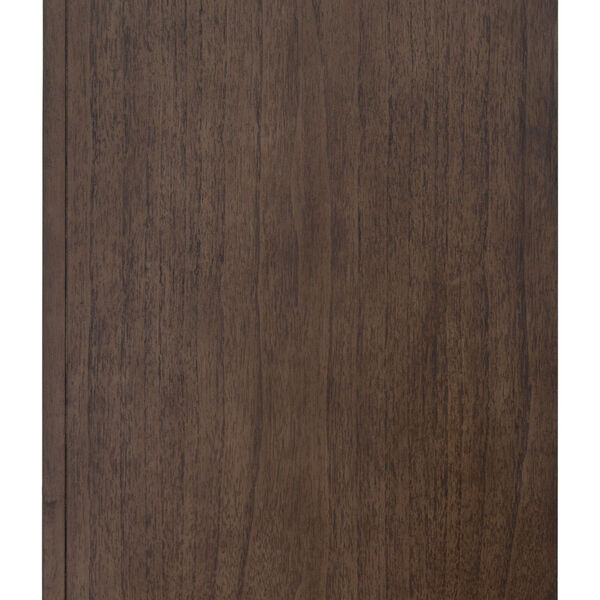 Dark Brown and Metallic Undertones Edwards Leather Cabinet, image 6