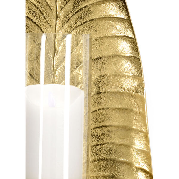 Gold 12-Inch Arrow Leaf Wall Sconce, image 2