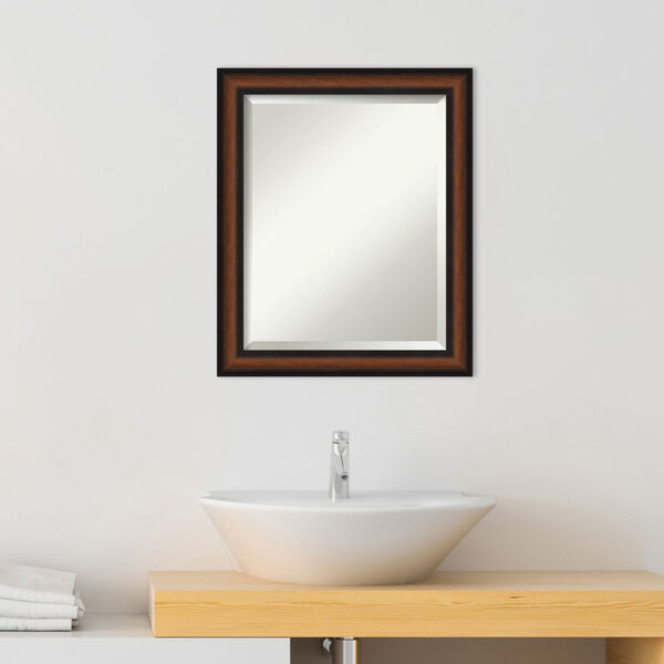 Yale Walnut 19W X 23H-Inch Bathroom Vanity Wall Mirror, image 3