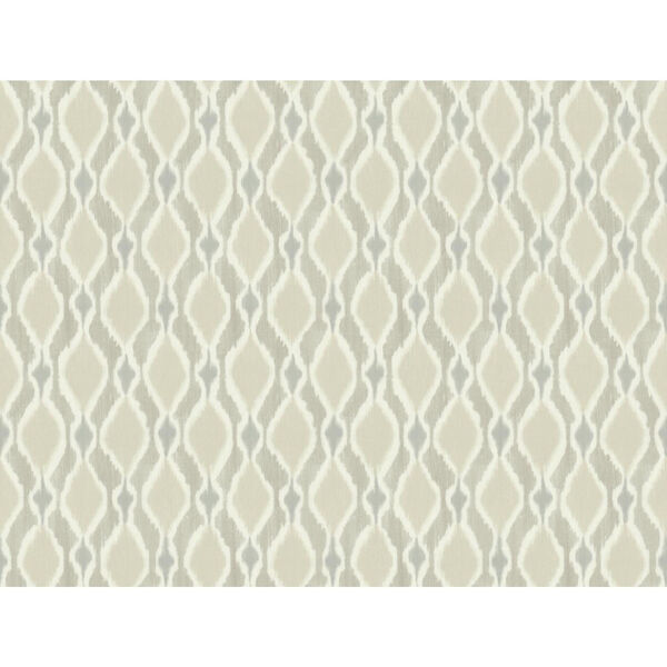 Small Prints Resource Library Taupe Two-Inch Dyed Ogee Wallpaper - SAMPLE SWATCH ONLY, image 1