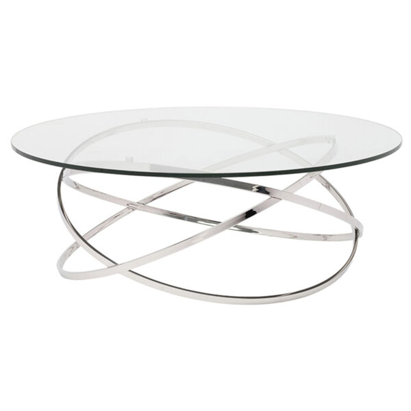 Corel Clear and Silver Coffee Table, image 1