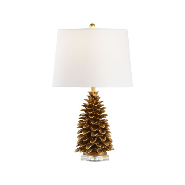 Antique Gold One-Light Pinecone Table Lamp, image 1