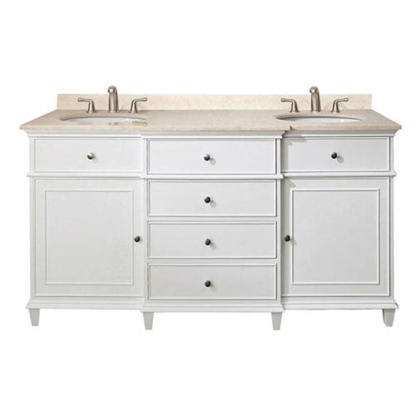 Windsor 60-Inch Vanity Only in White Finish, image 1