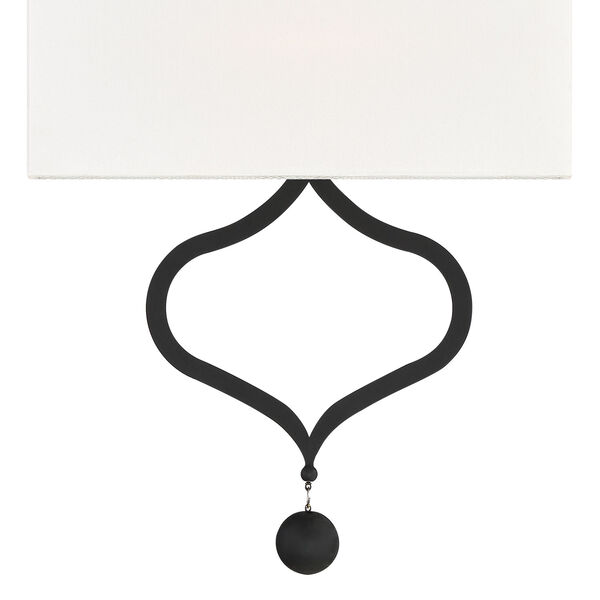 Derby Black Forged Two-Light Wall Sconce, image 2