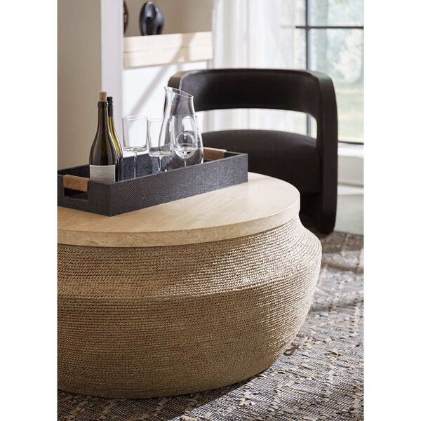 Retreat Travertine Marble Round Cocktail Table, image 3