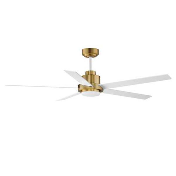 Daisy Natural Aged Brass One-Light Ceiling Fan, image 1