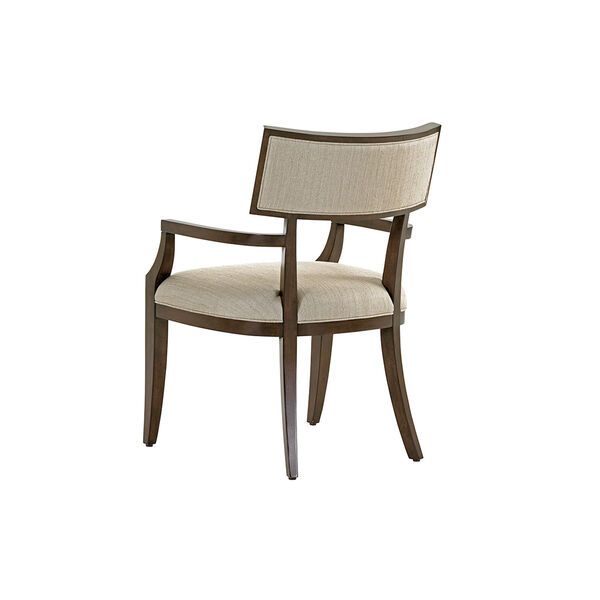 Macarthur Park Beige and Walnut Whittier Dining Arm Chair, image 4