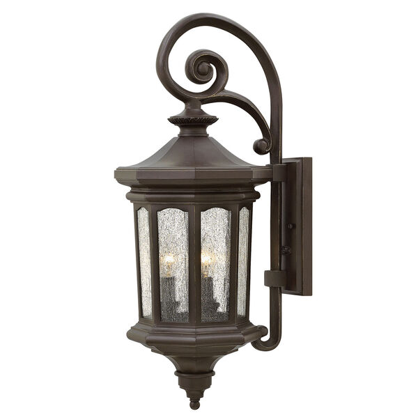 Raley Oil Rubbed Bronze Three-Light Outdoor Wall Sconce, image 1