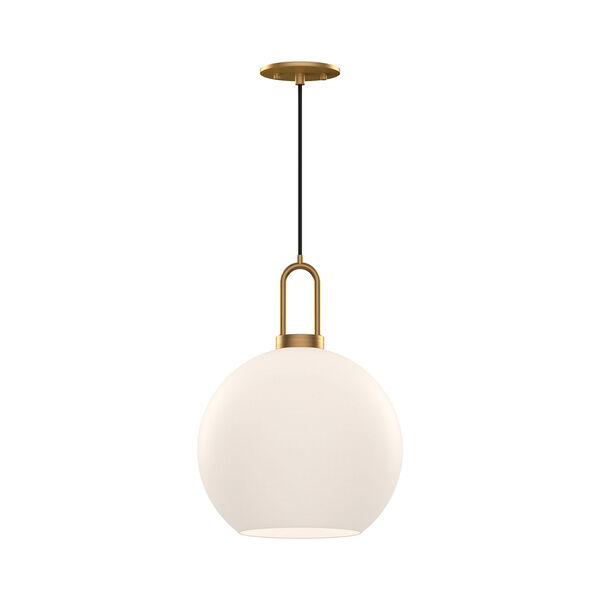 Soji Aged Gold and Clear Glass 10-Inch One-Light Pendant, image 1