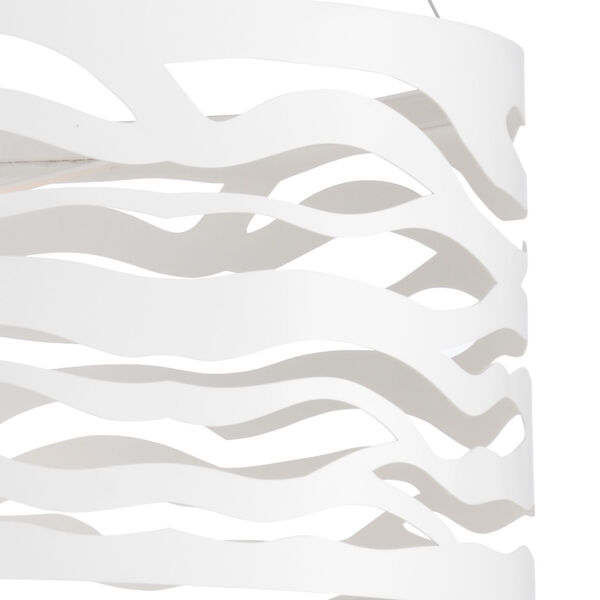 White Five-Light 30-Inch Silent Surf Drum Pendant, image 2