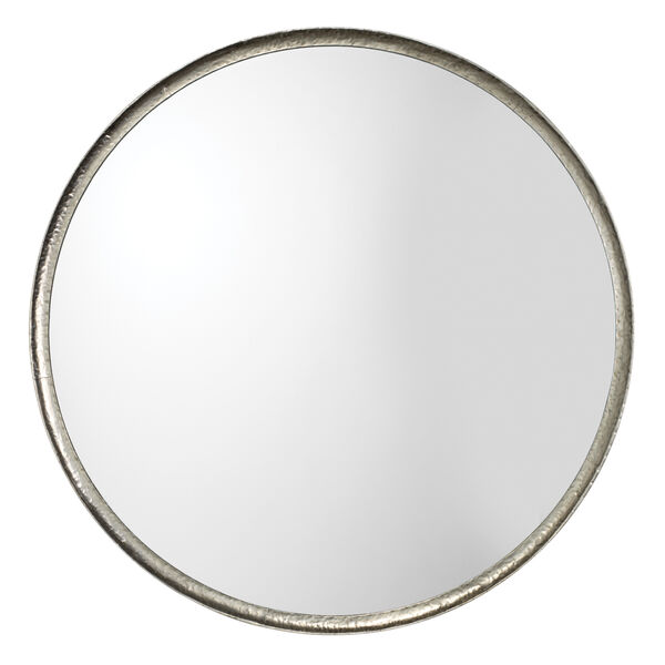 Refined Silver Leaf Round Mirror, image 1
