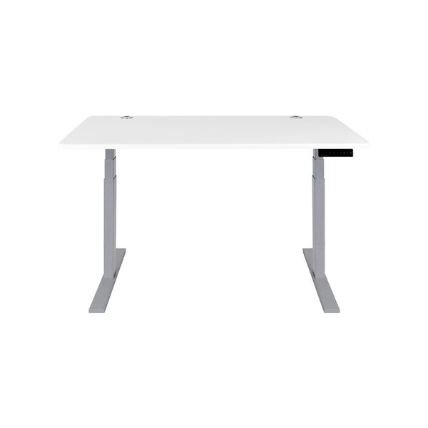 Autonomous Gray Frame White Classic Top Premium Adjustable Height Standing Desk, image 3