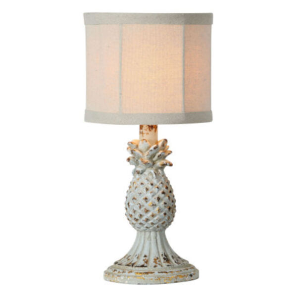Hazel Distressed Pale Blue One-Light Table Lamp Set of Two, image 1