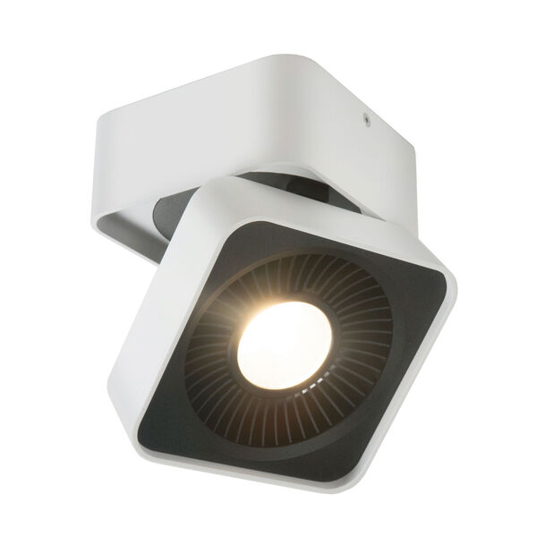Nickel Five-Inch One-Light LED Square Directional Flush Mount, image 1