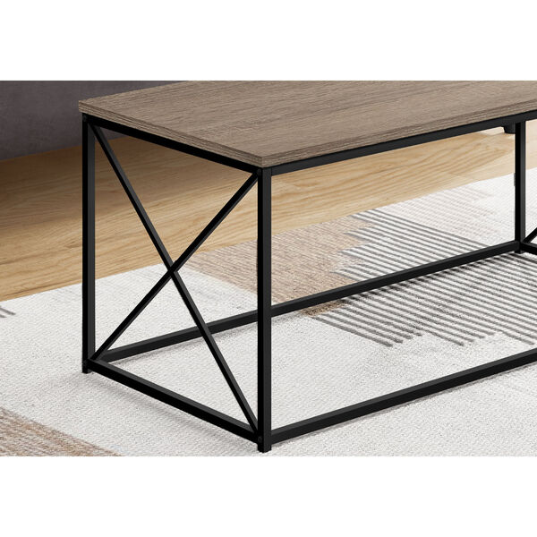 Dark Taupe and Black Coffee Table, image 3